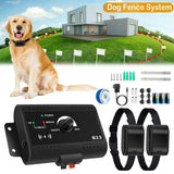 Pet Dog Electric Fence Waterproof Safety Training Electric shock Sound Dogs Collar Dog Supplies Dog Fence Containment System