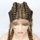 Lace wig female long hair chemical fiber headgear four-strand braid wig Braid wig