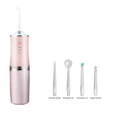 Home Portable Oral Irrigator USB Rechargeable Water Flosser Portable Dental Water Pick 220ML Water Tank Waterproof Teeth Cleaner