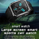 Smart Watch NX6 Bluetooth Call Compass 1.9 Inch Large Screen Heart Rate Sport Health Monitoring Men Fitness Tracker Smartwatch