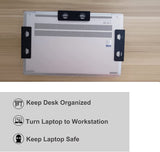 Under Desk Laptop Holder Mount with Screw,Under Desk Laptop Mount Bracket,Add On Under Table Laptop/Keyboard Storage