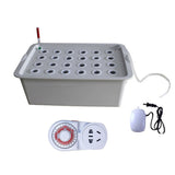 24 Holes Cultivation Pots Plant Hydroponic Box Seedling Growing Nursery Indoor Groundless System Site Garden Bubble Cabinet
