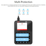 ISDT C4 EVO Smart Battery Charger with Type-C QC3.0 Output for AA AAA Li-ion Battery with IPS Display Screen and Fire Prevention