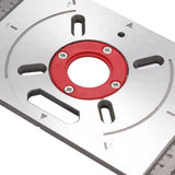 235x120x8mm Aluminum Alloy Router Table Insert Plate Trimming Machine Flip Board With 4 Insert Rings Universal Trimmer Woodwork