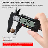 0-6Inch150mm Electronic Digital Vernier Caliper Carbon Fiber Reinforced Plastic High Precision Slide Caliper LCD Measuring Tool