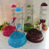 Pet Cat Dog Water Drinker Dispenser Food Stand Hamster Feeder Dish Bowl Bottle Plastic Automatic Fountain Drinker
