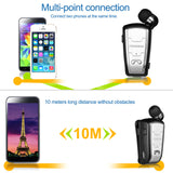 Wireless Earphones Bluetooth Headsets In-ear Stereo Headphones Retractable Clip Earbuds Hands-free Earphone with Microphone
