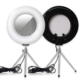LED Ring Light Table Top Dimmable USB LED Ring Lights 4-In-1 With Mirror Tripod Stand Phone Holder For Live Studio Makeup