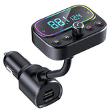 Wireless AUX Out Car Radio Modulator FM Transmitter Bluetooth Hands Free Kit MP3 Player with PD18W Type C USB Charger