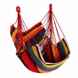 Portable Canvas Hammock Travelling Outdoor Picnic Wooden Swing Chair Camping Hanging Bed Garden Furniture with Backpack