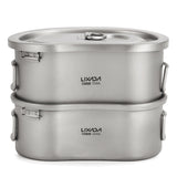 Lixada Outdoor Camping Titanium Ultralight Canteen Set 380ml 750ml Hanging Pot Home Picnic Backpacking Camping tourism Lunch Box