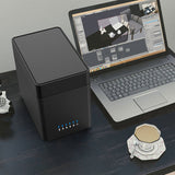 5 Bay HDD Docking Station, USB3.0 High Speed Transfer, 3.5", HDD Storage Box with Magnetic Technology 12V Adapter
