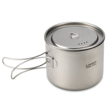 Lixada 900ml Ultralight Titanium Cup Mug Portable Hanging Pot Outdoor Camping Picnic Water Mug Cup Tableware Cookware with Lid