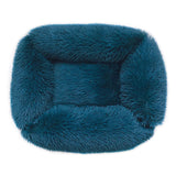 Cozy Plush Calming Pet Dog Bed Basket Square Cat Nest Hondenmand Soft Winter Warm Sleeping Mat House for Small Medium Large Dogs