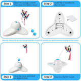Cat Toys Funny Exercise Electric Flutter Rotating Kitten Toys Cat Chasing Teaser Interactive Flutter Bug Cat Butterfly Toy