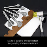 Set Of 6 DIY Leather Crafts V Punch Tape End Cutter For Home Leather Sewing, Making Tapes, Wallets (15-40Mm)