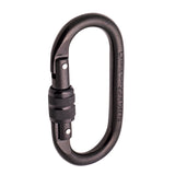 10 Pieces Oval Shape 25KN Screw Lock Carabiner Hook Rock Climbing Rappelling Rock Climbing Hiking Exploring Rappelling Rescue