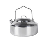 Outdoor Stainless Steel Kettle Locking Handle Camping Hung Pot Portable Coffee Pot Picnic Cooker Teapot 1L Cookware Equipment