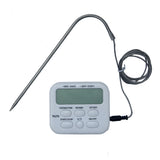 Digital Kitchen Thermometer LCD Display Long Probe for Grill Oven Food Meat Cooking Alarm Timer Measuring Tools