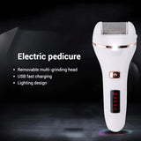 Household Electric Foot Grinder Set with 3 Replacement Heads and Battery Status Display Function KG66