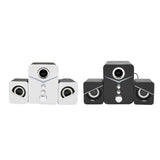D-221 Bluetooth Computer Speaker Full Frequency Deep Bass 2.1 Channel Mini Desktop Laptop Speaker 3W DC 5V Combination Speaker