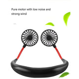 Wearable Lazy Sports Halter Fan Mini Hanging Neck Fan USB Rechargeable Cover Halter Sports Fan Air Cooler Outdoor