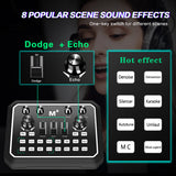 M8 Sound Card Digital Sound Card Live Mixer Microphone Mixer Is Suitable for Live Singing Equipment K Song Recording