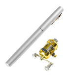 Portable Mini Telescopic Pocket Fish Pen Aluminum Alloy Fishing Rod Pole + Boat Rod Ocean Fishing Rod удочка для рыбалки
