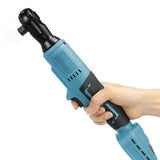 130nm Electric Ratchet Wrench 1/2'' Right Angle Ratchet for Makita 18V Battery Hand Tools Wrench Blue 800r/min