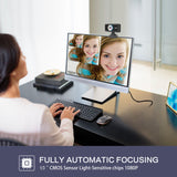 HXSJ S4 HD 1080P Webcam Auto Focus Computer Camera Built-in Microphone Video Call Web Camera with Privacy Cover for PC Laptop