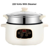 220V Multifunction Electric Soup Stew Noodle Cooking Pot Rice Cooker Egg Omelette Frying Pan Timer Mini Hotpot Food Steamer