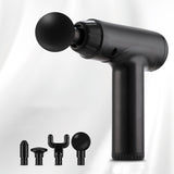 Mini Massage Gun Deep Muscle Vibration Relief Pain Relax Fitness Equipment Noise Reduction Design 4 Massage Heads Massager X104T