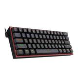 K617 Rainbow USB Mini Mechanical Gaming Keyboard Blue Switch 61 Keys Wired detachable cable,portable for travel