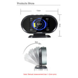 KONNWEI KW206 OBDII EOBD Scan Code reader + HUD Head-up Display 12V Overspeed Speedometer Boost Gauge OBD2 Car Fault Scanner