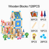 DIY Wooden Dollhouse Kids Assemble Family DollHouse Castle Toys With Car Colorful Casa Doll Houses Wood Toys For Children Gifts