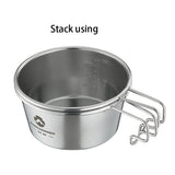CAMPINGMOON 450ml Outdoor Sierra Bowl Set Outdoor Cup Picnic Tableware Portable Barbecue Hiking Camping Cup Picnic Cookware