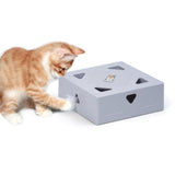Mewoofun Interactive Cat Toys Kitten Toy for Indoor Cats USB Rechargeable Peek-A-Boo Play Automatic Electronic Feather &amp; Mouse