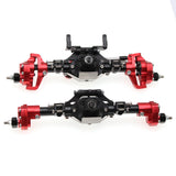 Front &amp; Rear CNC Metal Portal Portal Axle Kit for Axial SCX10 II 90046 90047 313mm Wheelbase 1/10 RC Car Upgrade Parts