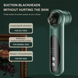3In1 Blackhead Remover Vacuum Power Scution Shrink Pores with Facial Brush Head Exfoliate Dead Skin Face Cleaner Lifting Massage