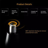 2 In 1 USB For Nose Sideburn Eyebrow Beard Ear Hair Trimmer Razor