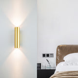 Led wall lamps indoor hotel bedside COB 12W golden wall light bedroom stair wall sconces golden decorative modern wall lamp
