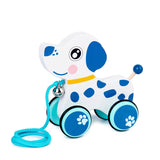 Baby Walker Toy Wooden Dragging Animal Cartoon Hand Pull Rope Car Learn To Walk Toddler Early Teaching Toy Child Gift Kid Toy