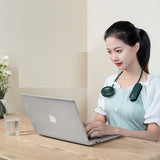 Folding Mini Handheld Fan Usb Rechargeable Hang Neck Multifunction Air Cooling For Home Outdoor Office Adjustable Small Fans
