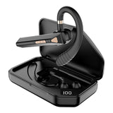 K3 Headset Bluetooth Wireless Earphone Single Earhook Noise Reduction with Mic Hands-free Call  for Business Work Driving Office