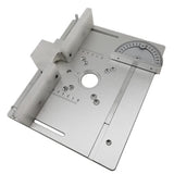 Aluminum Router Table Insert Plate W/ Miter Gauge for Woodworking Benches Table Saw Multifunctional Trimmer Engraving Machine