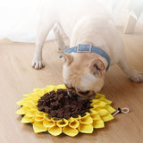 Pet Dog Snuffle Mat Nose Smell Training Sniffing Pad Slow Feeding Bowl Food Dispenser Relieve Stress Sunflower Puzzle Drop ship