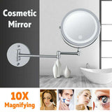 Led 10X nifying Makeup Shaving Vanity Mirror Bathroom Wall Mount 360°