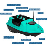 Wireless Fishing Bait Boat with 3 Bait Containers 500 Meters Remote Control Bait Boat Fishing Equipment RC Bait Boat Fishing