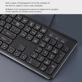 Wired Russian Keyboard Support Multimedia Computer Keyboard 108 Keys for PC Laptop Ergonomic Keyboard English/Russian for Office