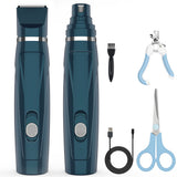2 IN 1 Pet Nail Grinder with Hair Clipper Portable Rechargeable Painless Paws Grooming Trimming for Dog Cat Pet Product trimmer